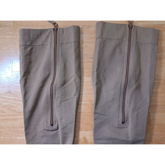 Lemon Hero Health Open Toe Zippered Compression Socks 20-30 mmHg Nude Beige 5XL - Picture 7 of 9